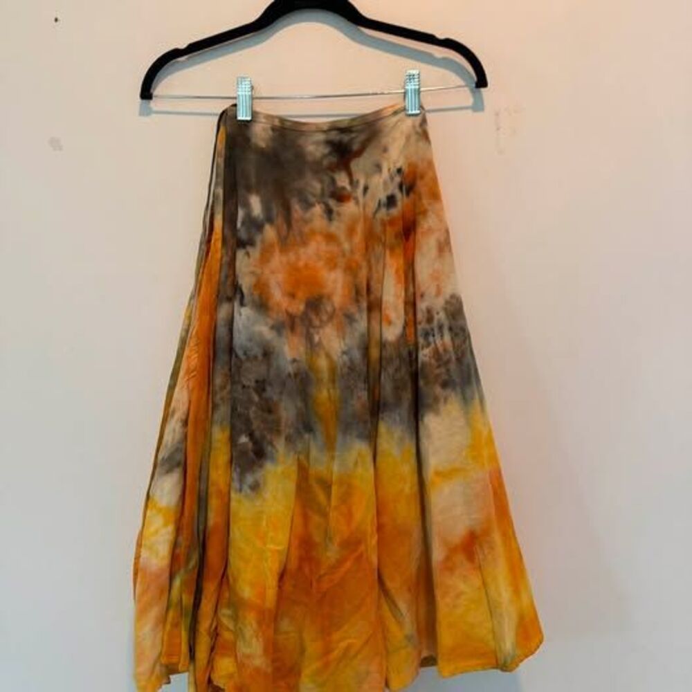 Tie-Dye Wrap Skirt